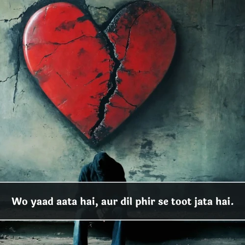 1 line broken heart shayari in english