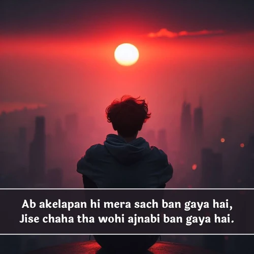 Alone Broken Heart Shayari in English 2 Line