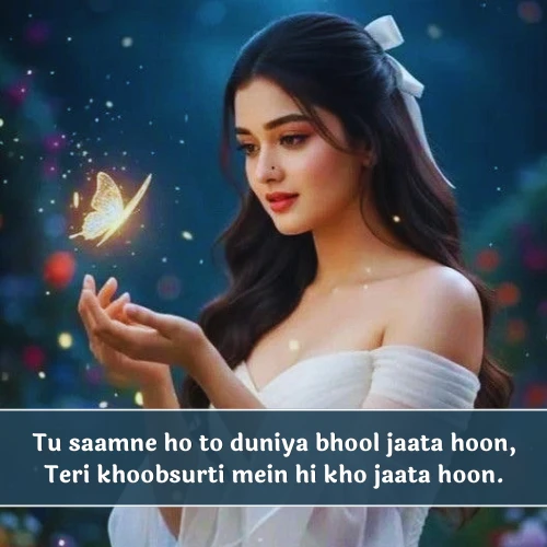 Khubsurti Ki Tareef Shayari in English Khubsurti Ki Tareef Shayari in English