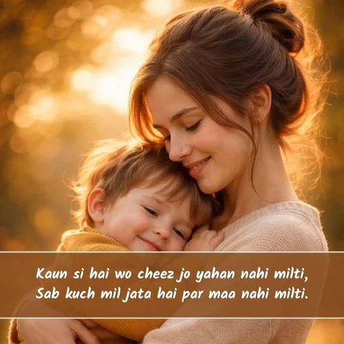 Maa Shayari in English 2 Line